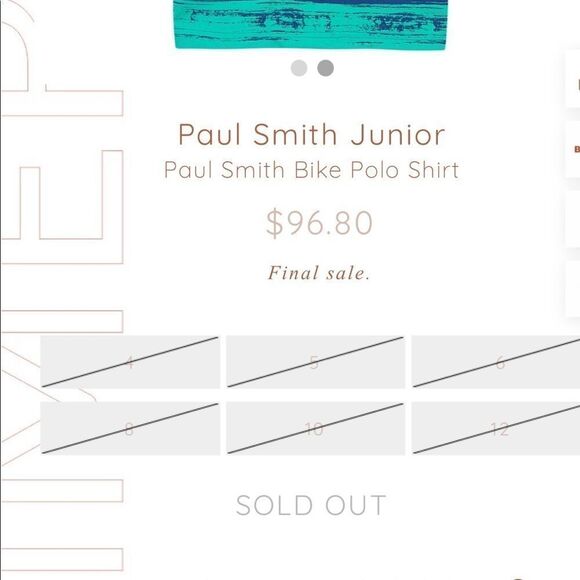 Paul Smith Blue Polo with Bicycle Design - Picture 8 of 8